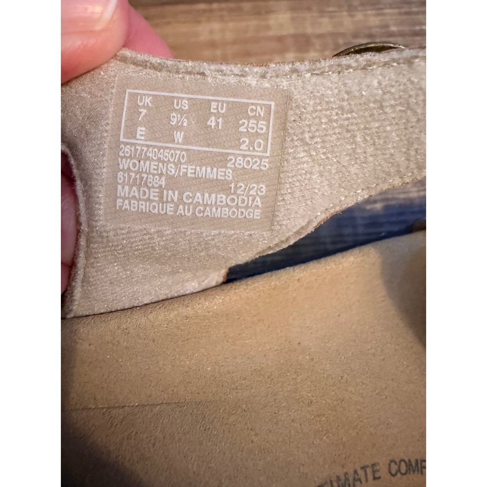 Clarks Collection Adjustable Leather Sandals Merliah Bonita Sand Sz 9.5W - Picture 6 of 7